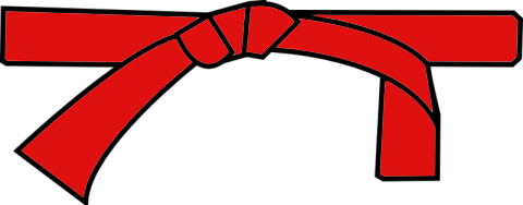 Dessin d'une ceinture rouge