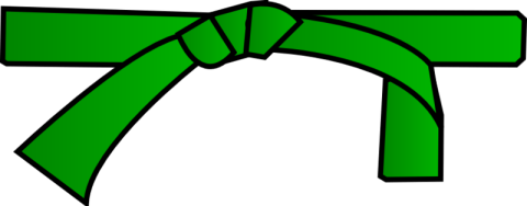 Dessin d'une ceinture verte