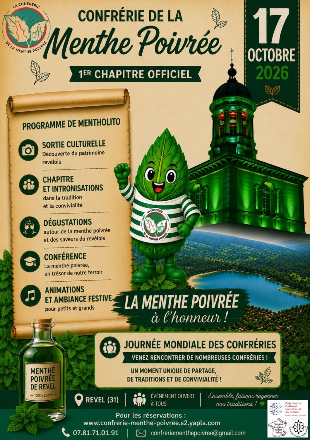 1er chapitre officiel de la confrérie / journée mondiale des confréries