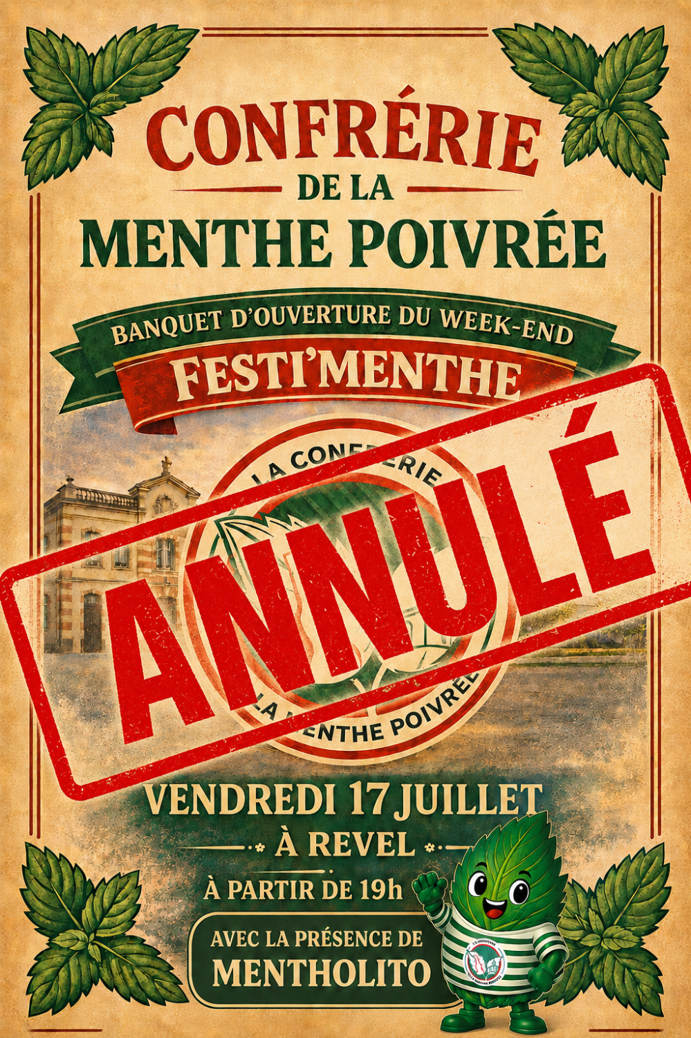 ANNULE Festi'banquet :  ouverture officielle de Festi'menthe
