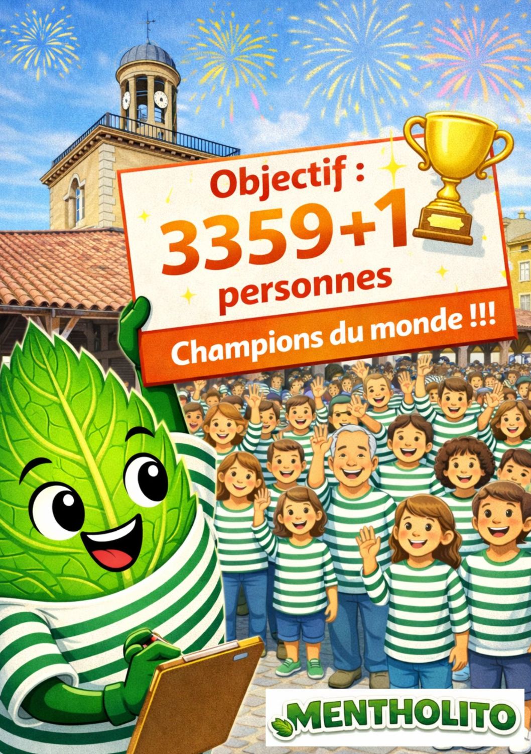 Tentative du record du monde de marinières à Revel (Haute Garonne)