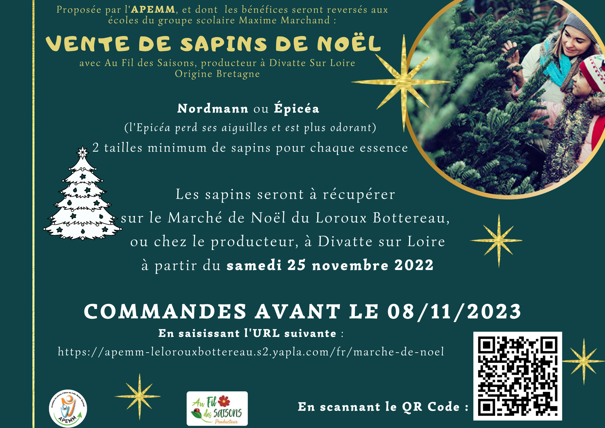 Vente Sapins de Noël 2023