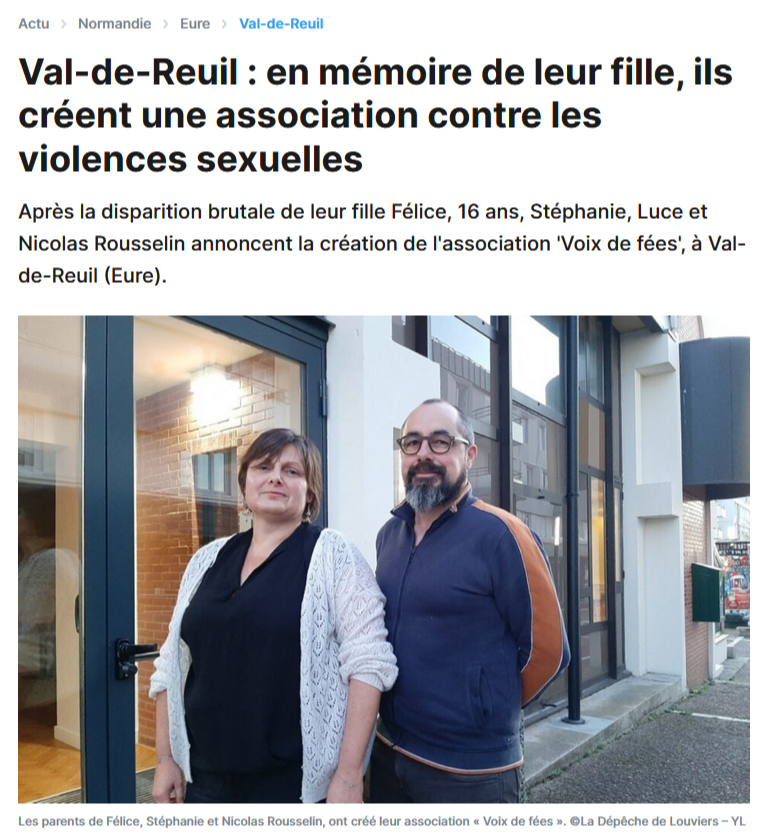 Voix de Fées histoire La dépêche