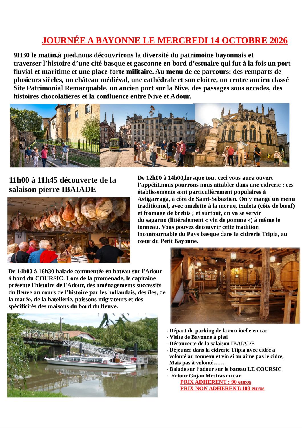 VISITE BAYONNE