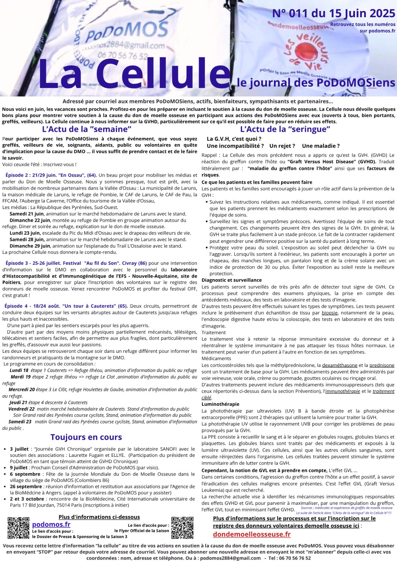 la cellule 011 du 15 juin 2025