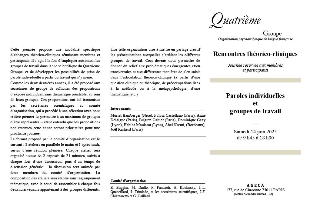 Rencontres théorico-cliniques