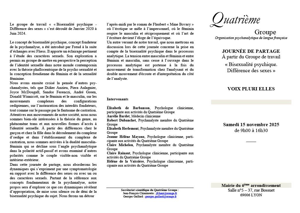 Journée de partage à, partir du groupe de travail
