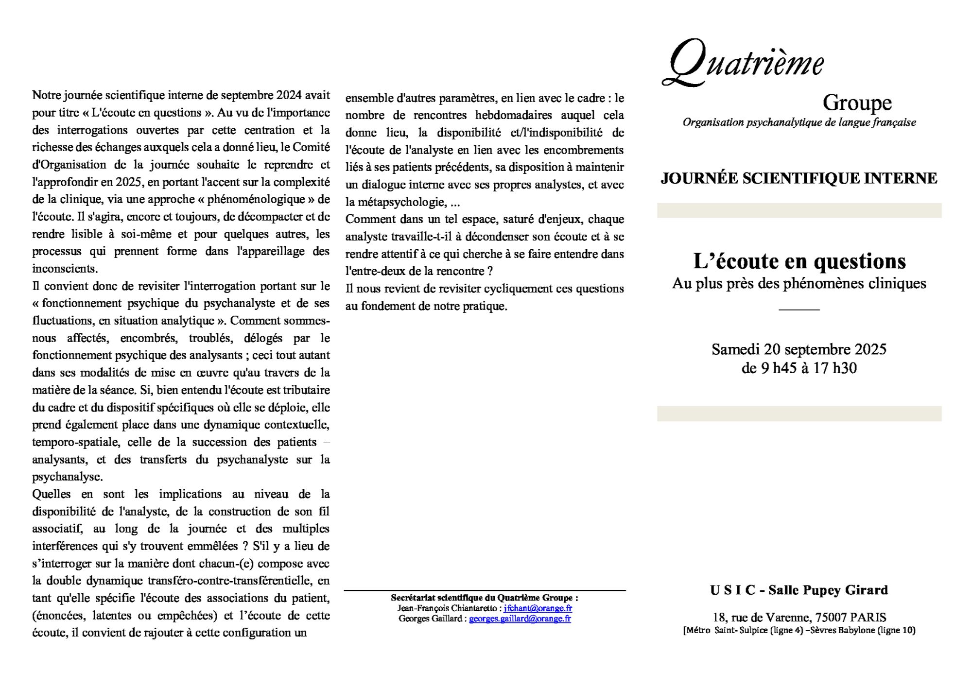 Journée Scientifique Interne