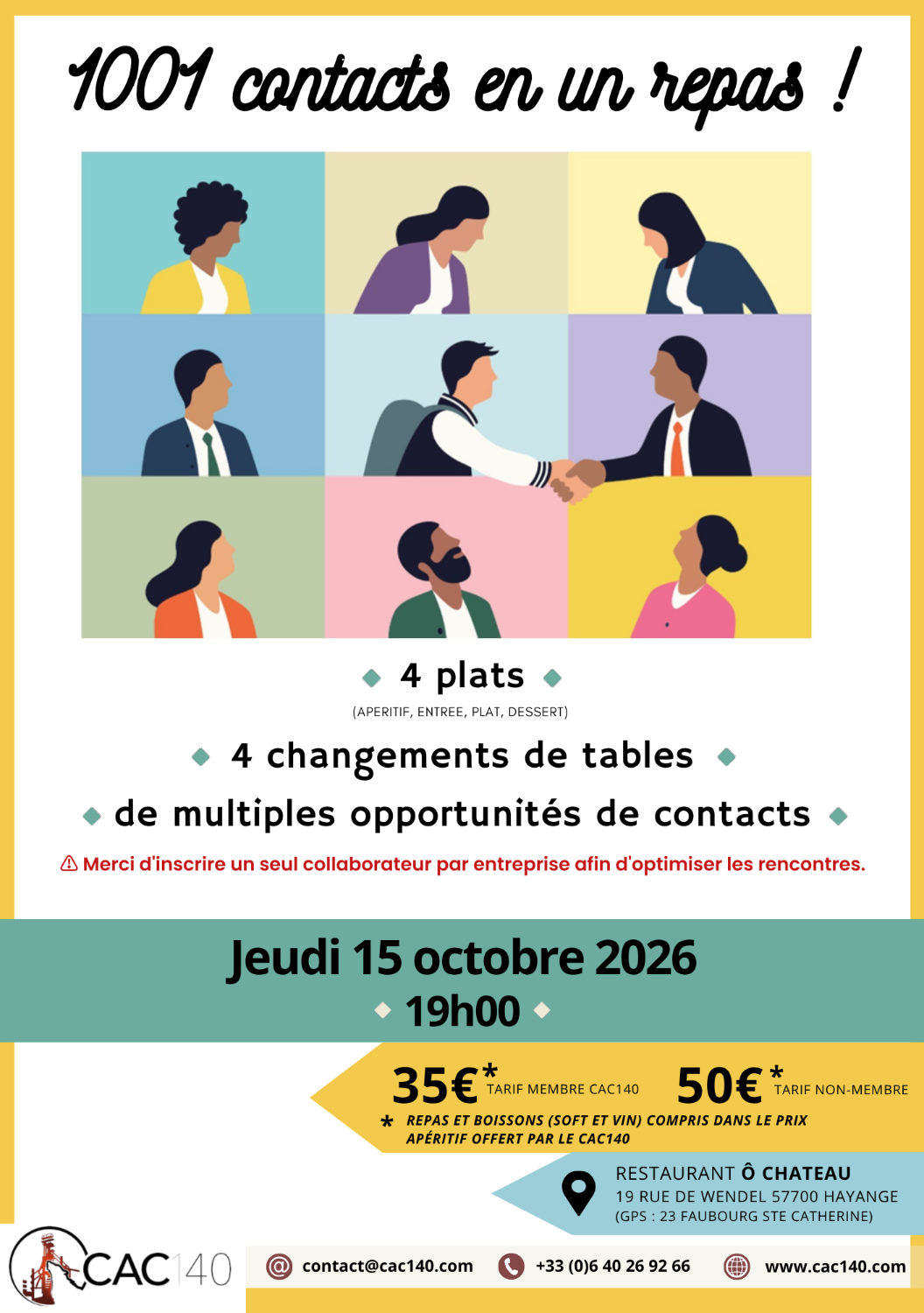 1001 CONTACTS EN UN REPAS - 15/10/2026