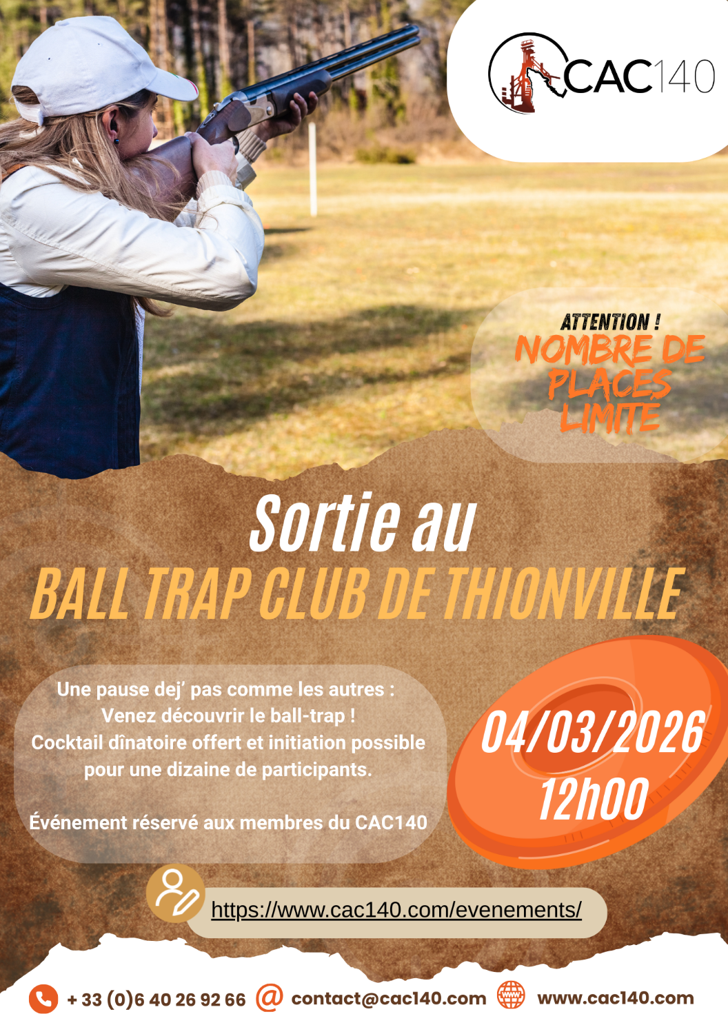 Sortie au Ball Trap Club de Thionville - 04/03/2026 (réservé aux membres)