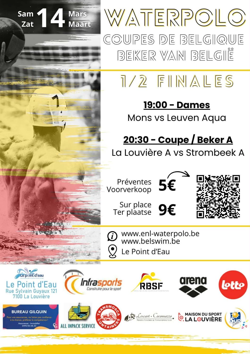 Water-Polo - Coupe de Belgique - Beker van België - Semi-Finals 2026