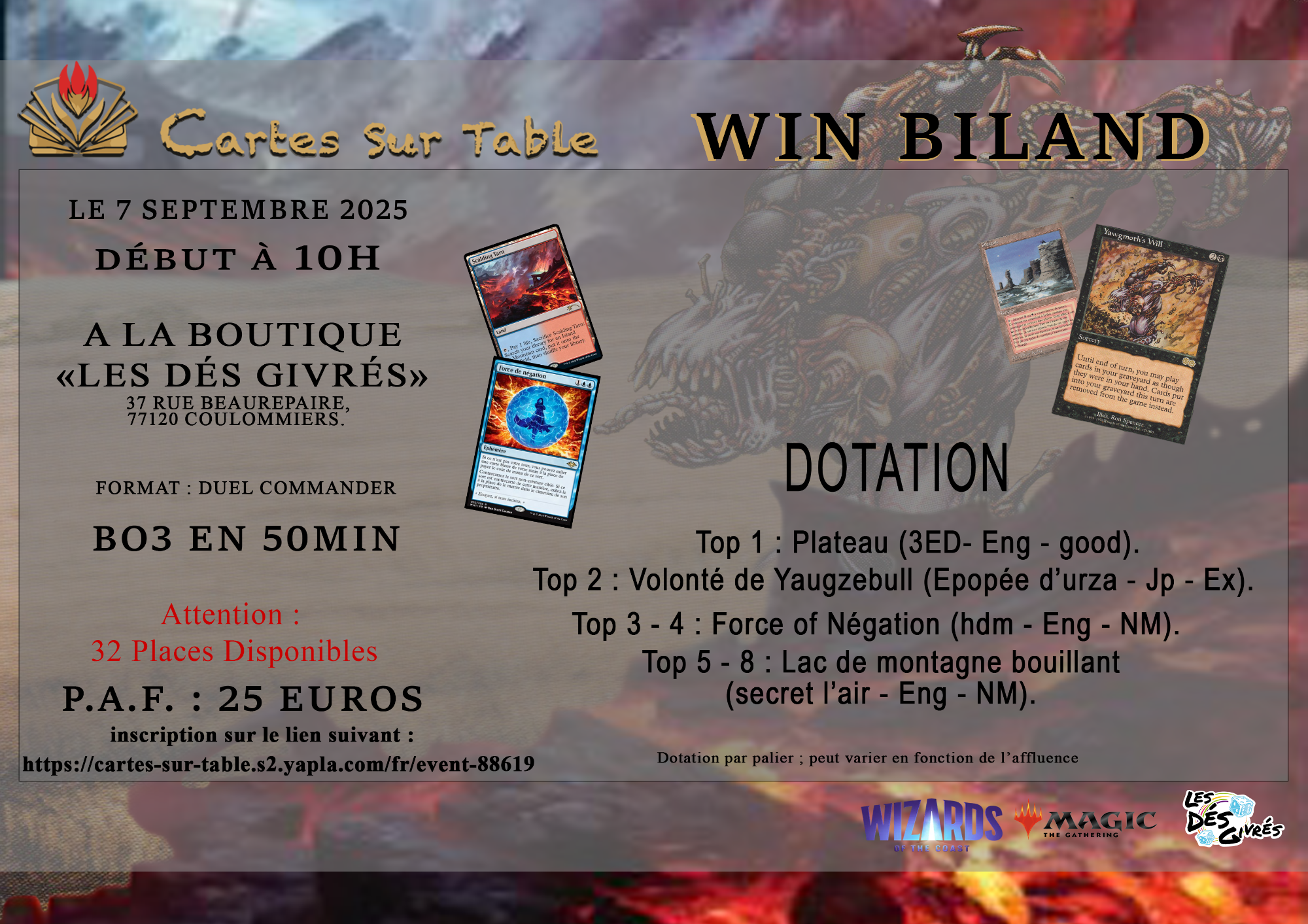 Tournoi Duel Commander Asso Cartes sur table