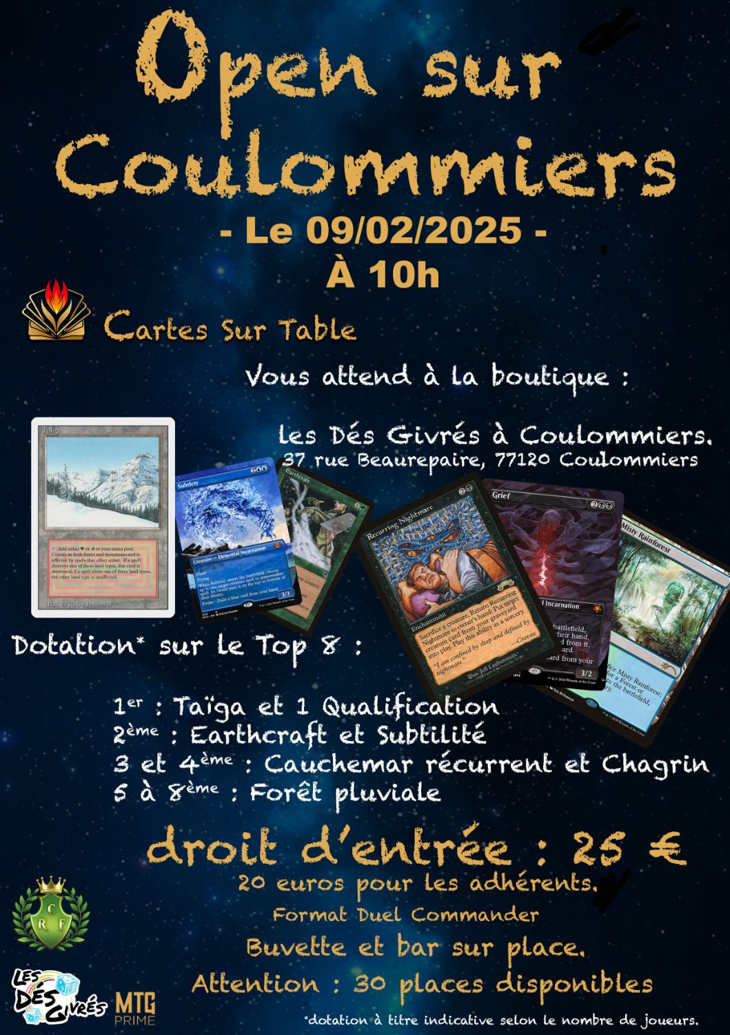 Open Qualifier - Tournoi Duel Commander Asso Cartes sur table