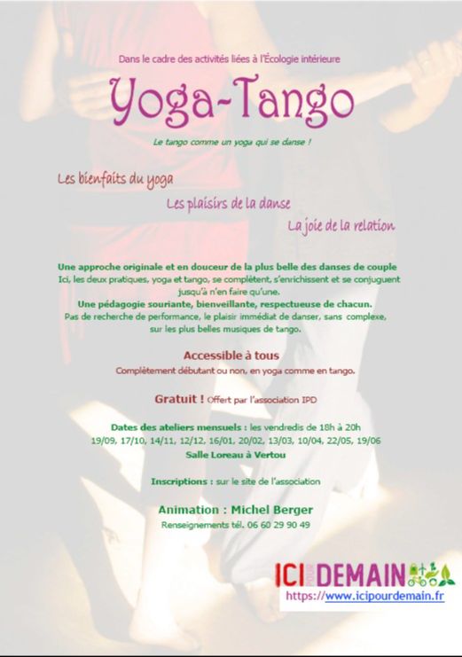 Écologie intérieure : atelier Yoga-Tango