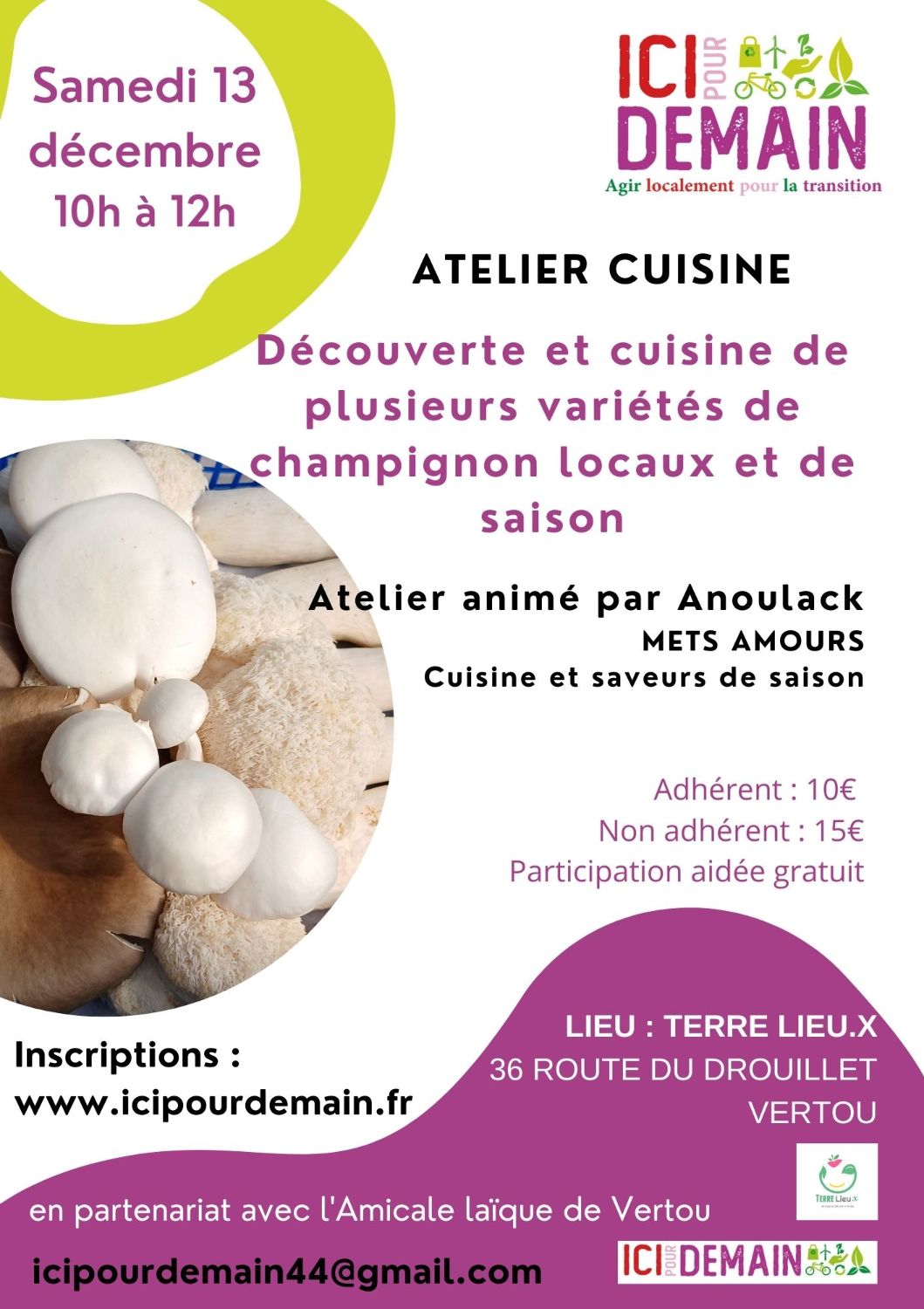 Atelier Cuisine : Cuisiner Les Champignons