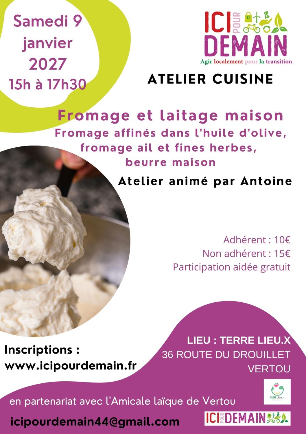 Atelier Cuisine : Fromage et laitage maison