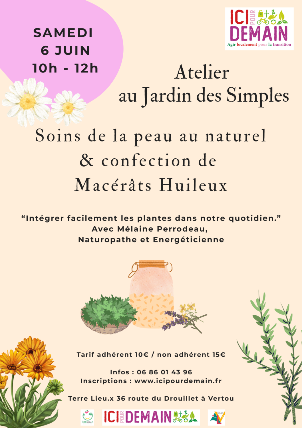 Atelier soin de la peau au naturel et macérâts