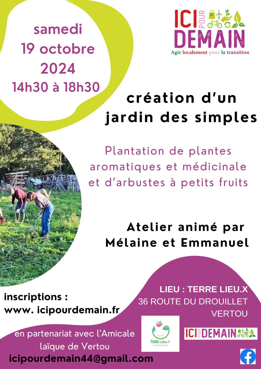 Atelier création du jardin des simples