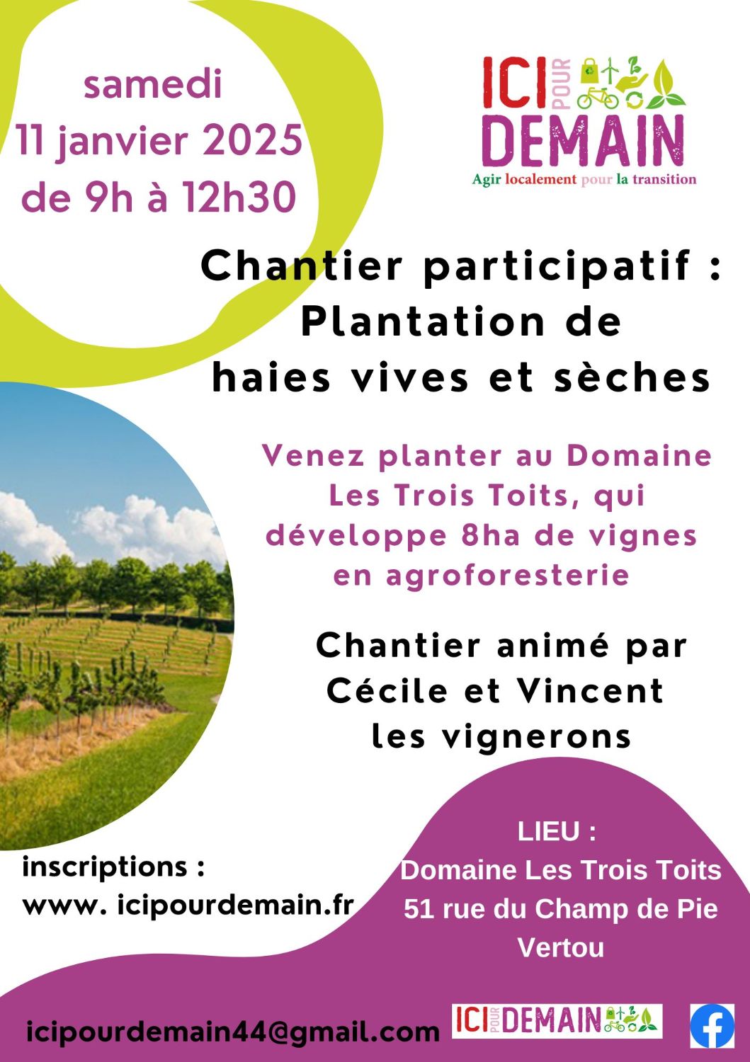 Chantier participatif : Plantation de Haies vives et sèches