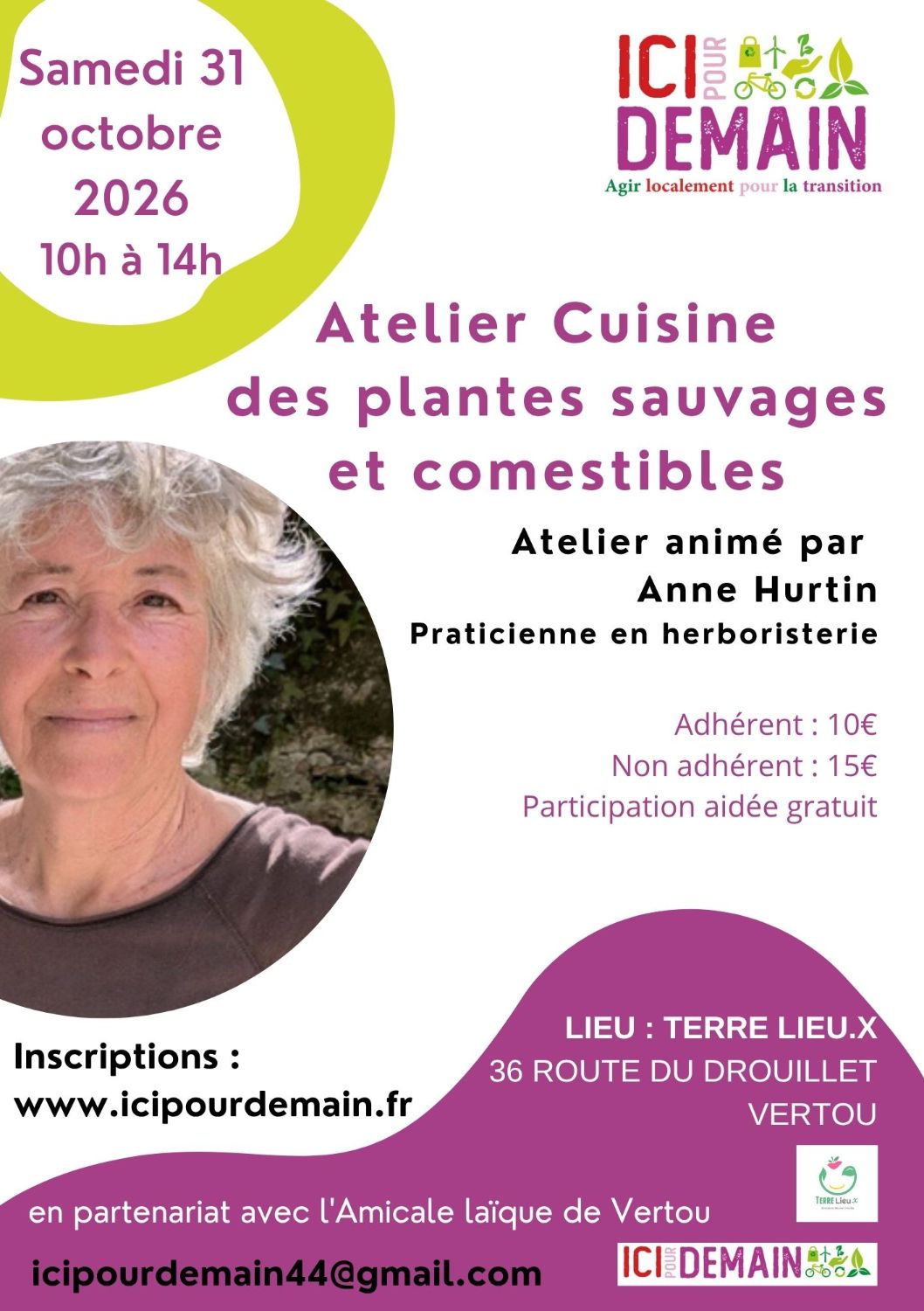 Atelier Cuisine  des plantes sauvages et comestibles
