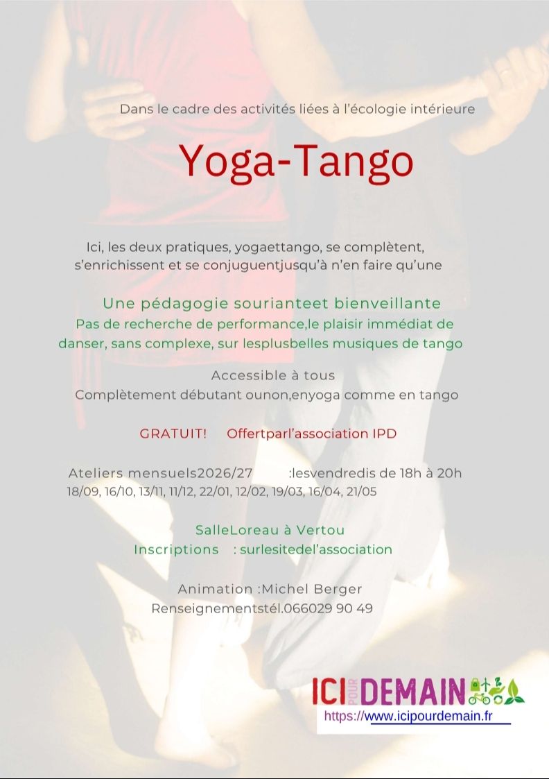 Écologie intérieure : atelier Yoga-Tango