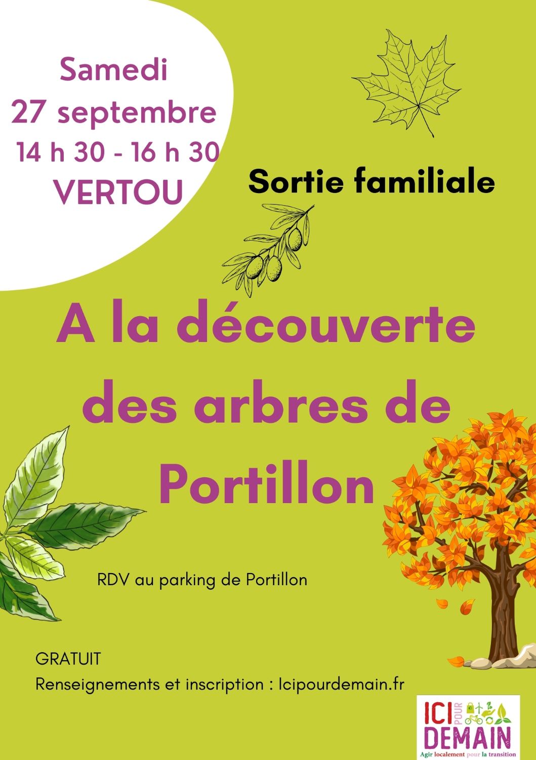 A la découverte des arbres de Portillon  .