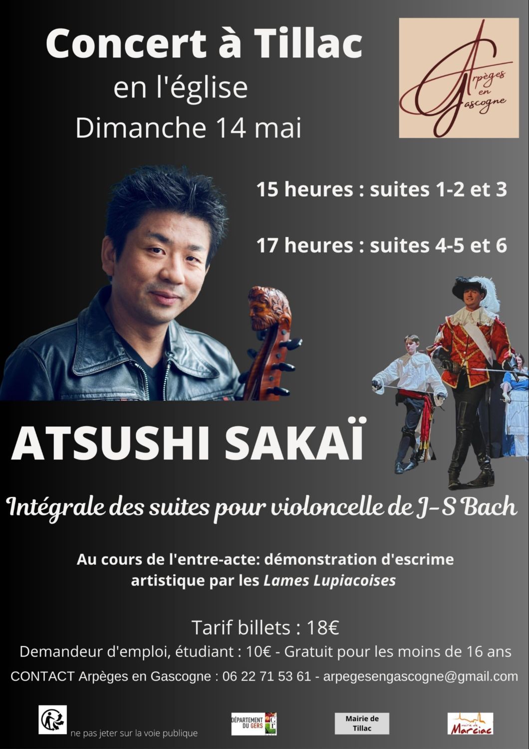 Atsushi Sakaï - Bach suites pour violoncelle