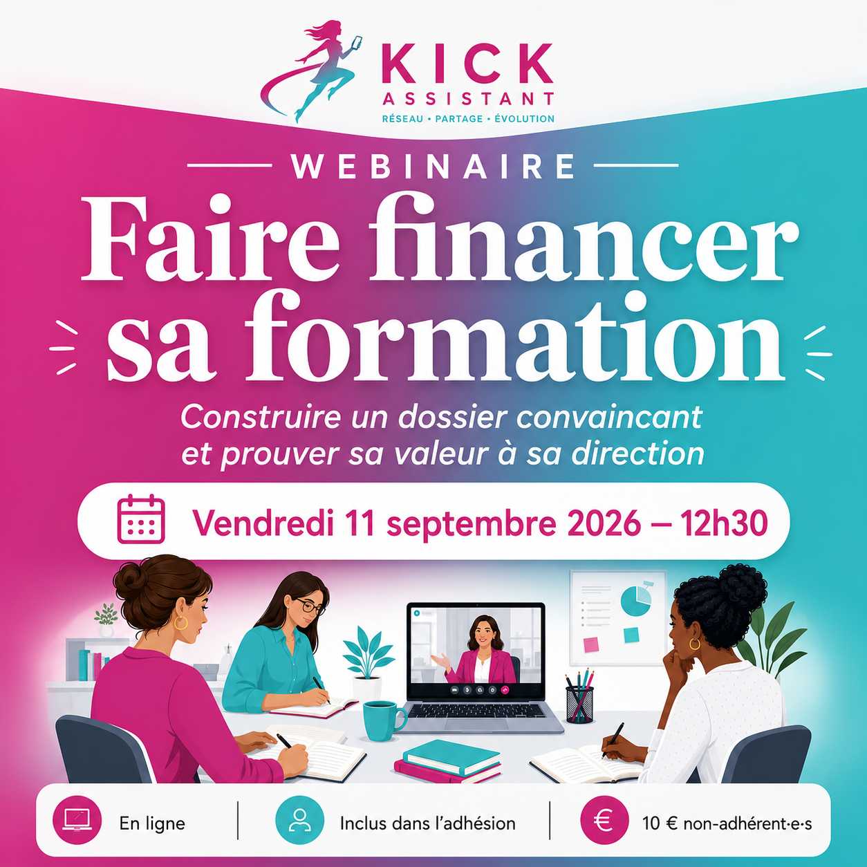 Webinaire du 11 septembre 2026 : Formation : transformer une dépense en investissement aux yeux de votre direction