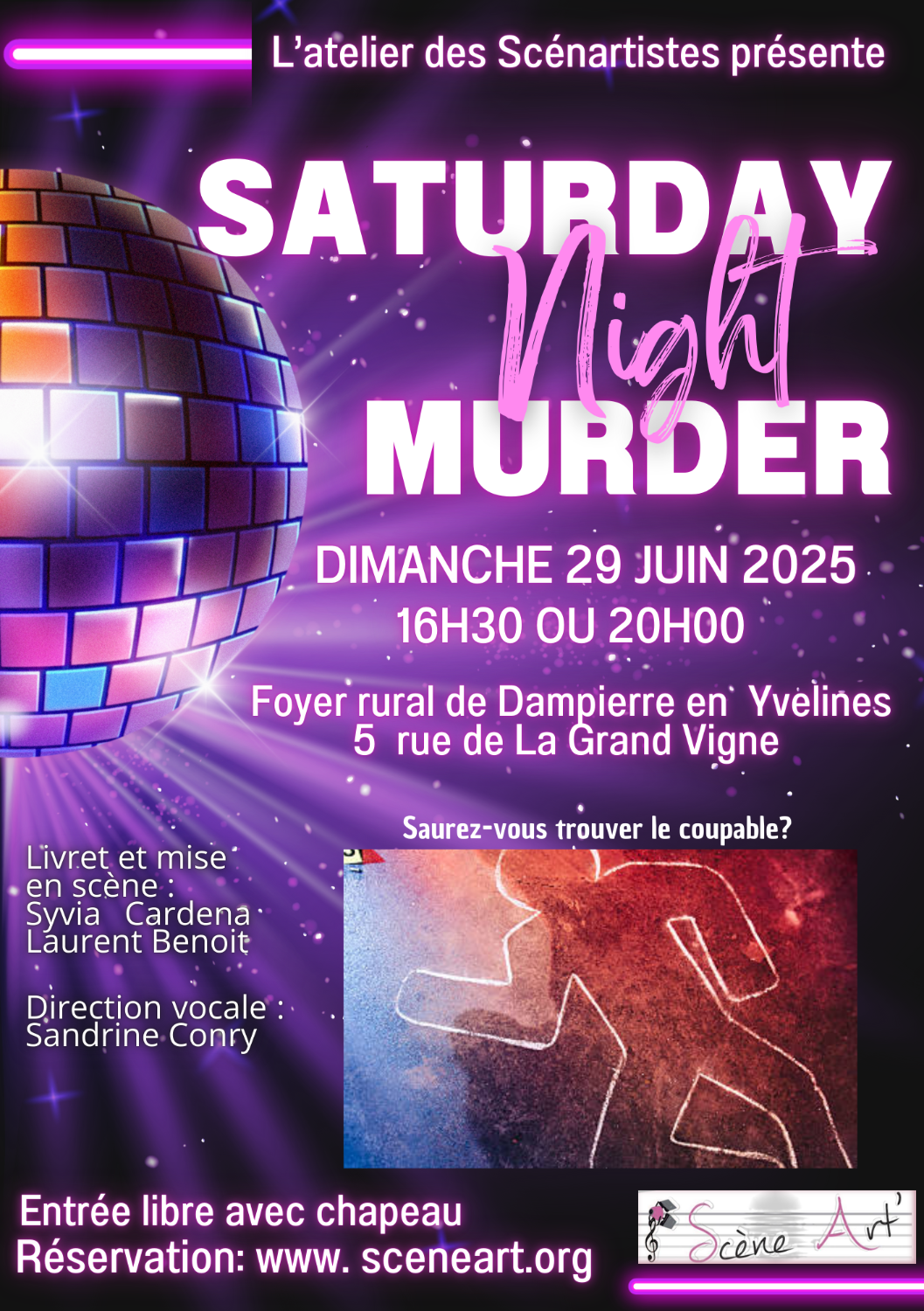 Spectacle de l'atelier des Scénartistes : Saturday Night Murder : séance de 20H00