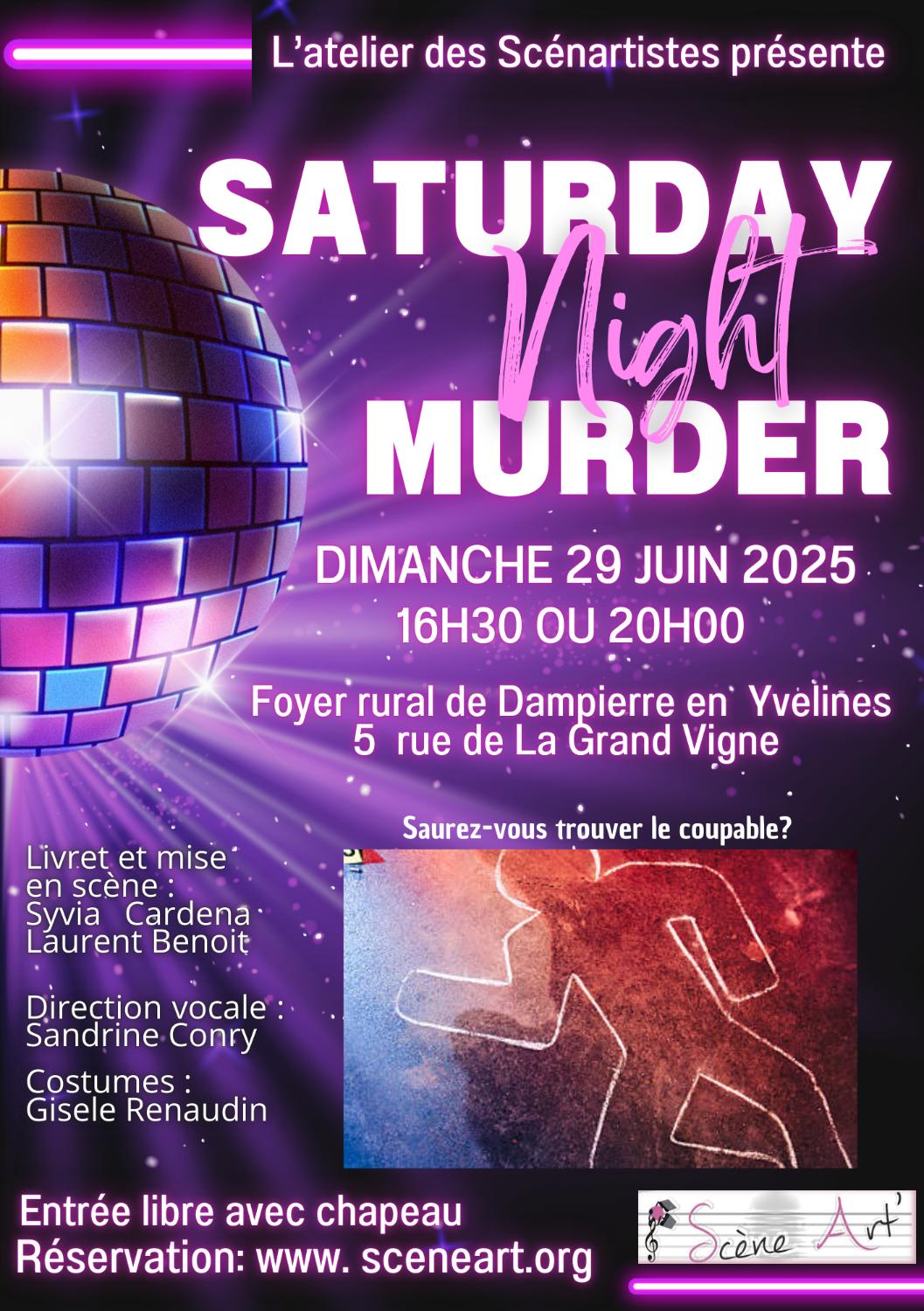 Spectacle de l'atelier des Scénartistes : Saturday Night Murder : séance de 20H00