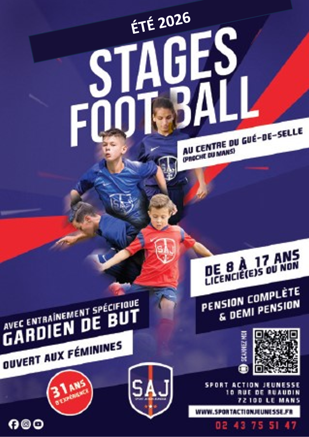 Stages de football Gué-de-Selle - Été 2026