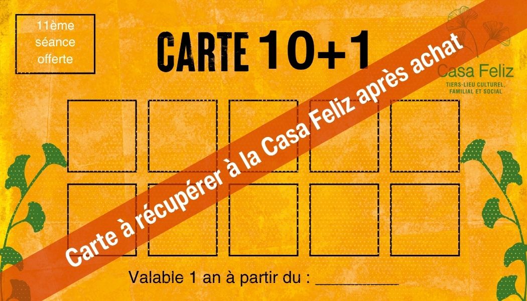 Carte multi activités - 10+1 séances 2026-2027