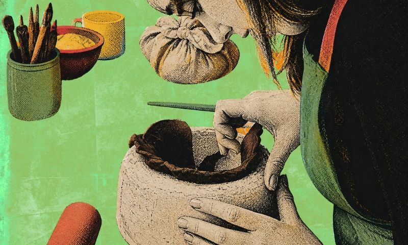 Atelier poterie - Les mains dans la terre
