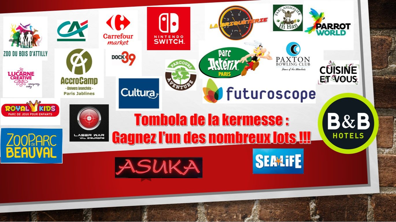 Tombola de la kermesse de l'école Eric TABARLY MAGNY LE HONGRE